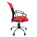 Työtuoli DARIUS kaasujousella, keinumekanismi, verkkokangas, punainen/musta