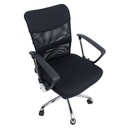 Työtuoli DARIUS kaasujousella, keinumekanismi, verkkokangas, musta