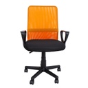 Työtuoli BELINDA kangasverhoilu, kaasujousella, musta/oranssi