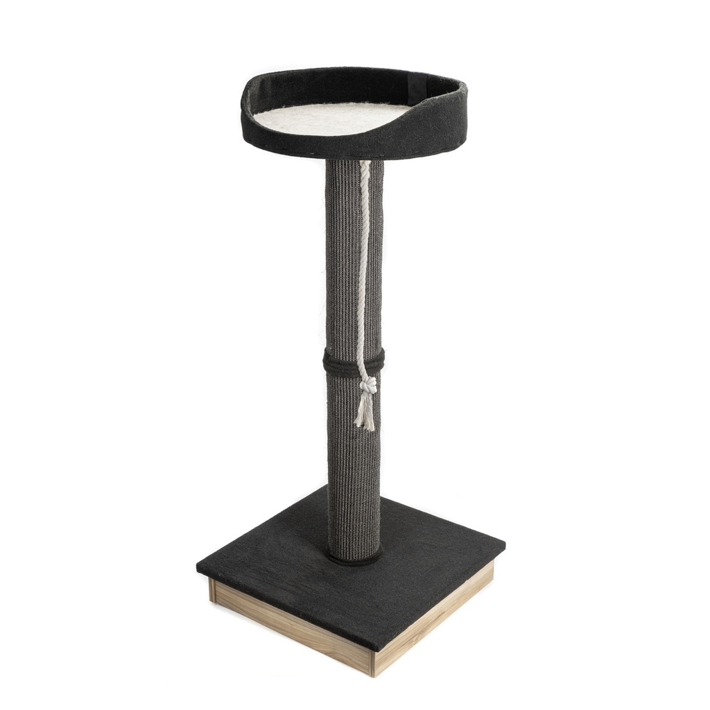 Ecomfy Tower kissan raapimapuu pedillä musta 120cm