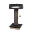 Ecomfy kissan raapimatolppa pedillä musta 67,5cm