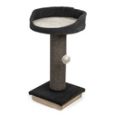 Ecomfy kissan raapimatolppa pedillä musta 67,5cm