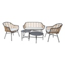 Garden furniture set LUNDE sofa, 2 chairs and 2 tables