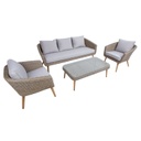 Garden furniture set NORWAY coffee table, sofa, 2 chairs