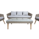 Garden furniture set NORWAY coffee table, sofa, 2 chairs