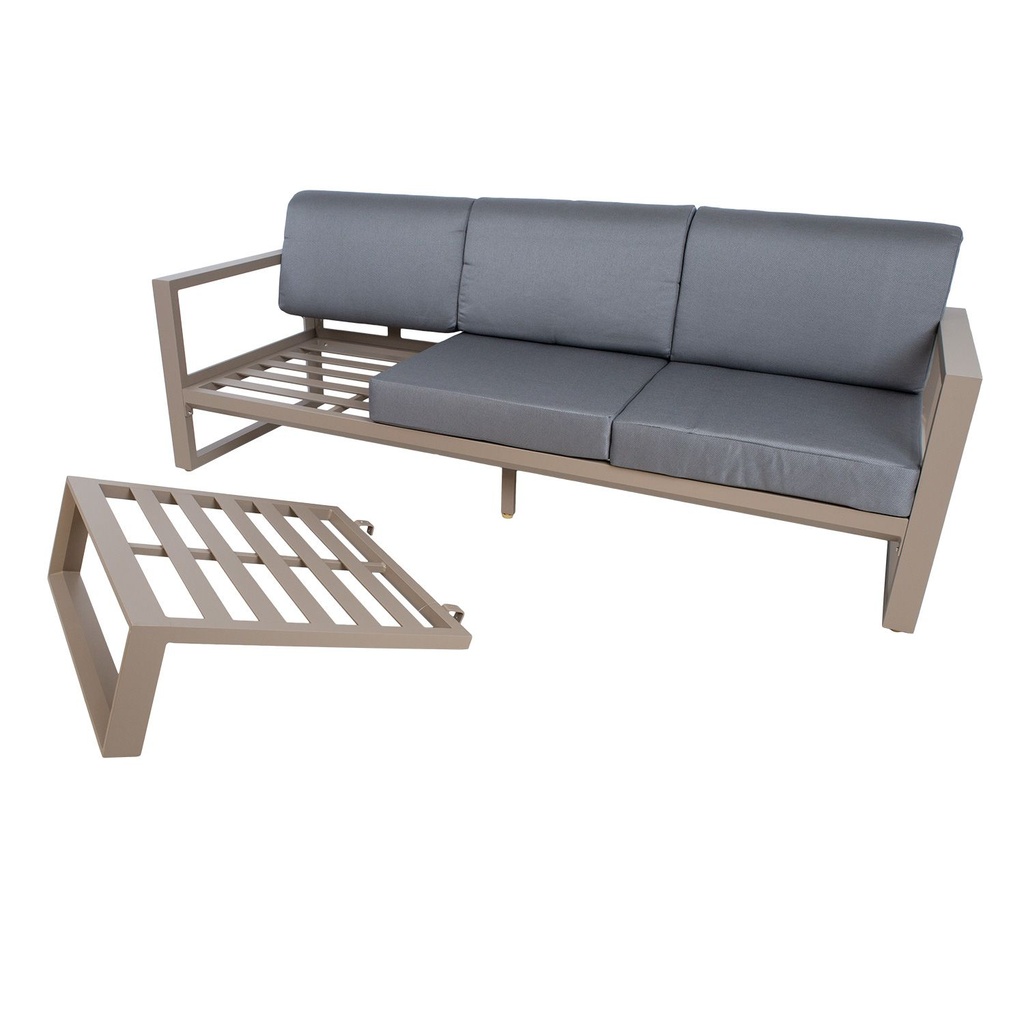 Garden furniture set POSTA corner sofa and table, beige