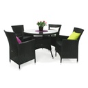 Table WICKER D100xH71cm, black