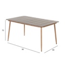 Table NORWAY 147x90xH73cm, beige