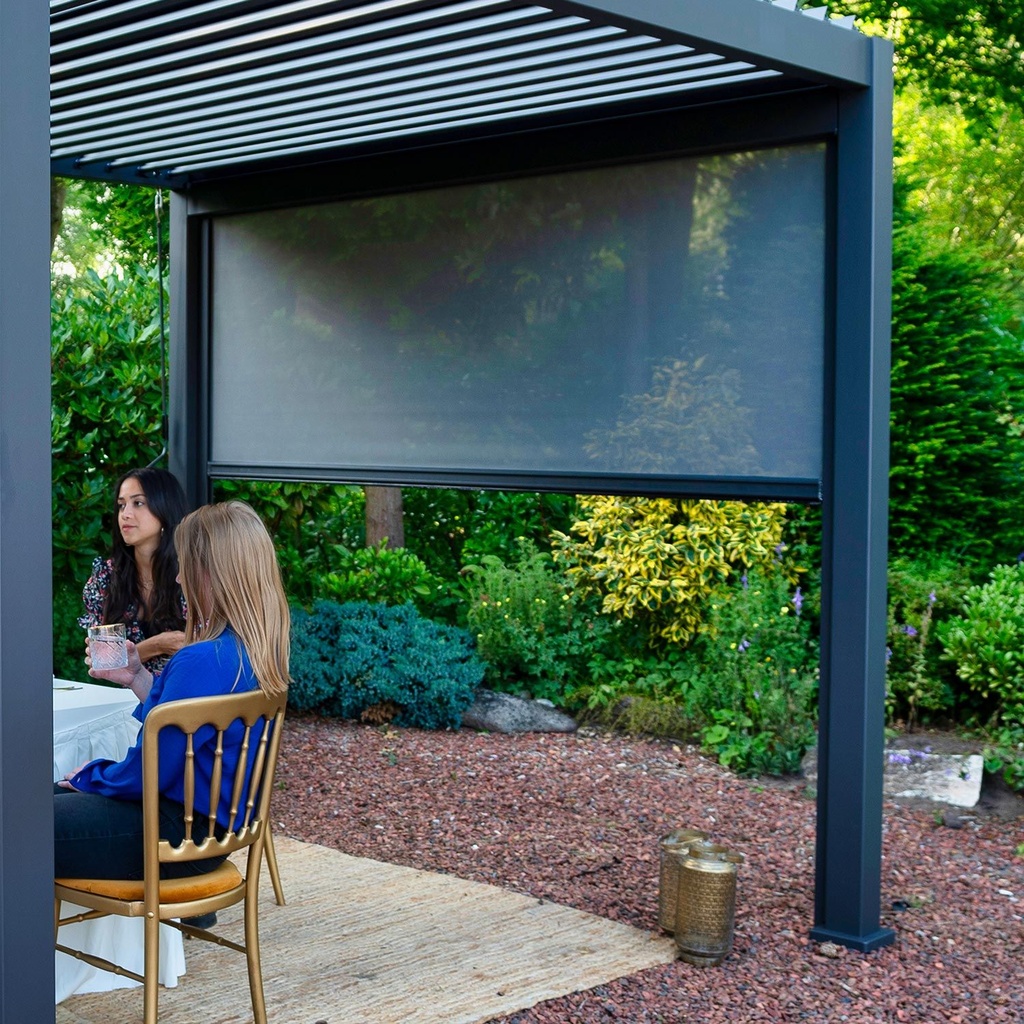 Pull-down screen for gazebo MIRADOR-111 3m, grey