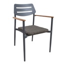 Garden furniture set WALES table, 4 chairs, dark grey