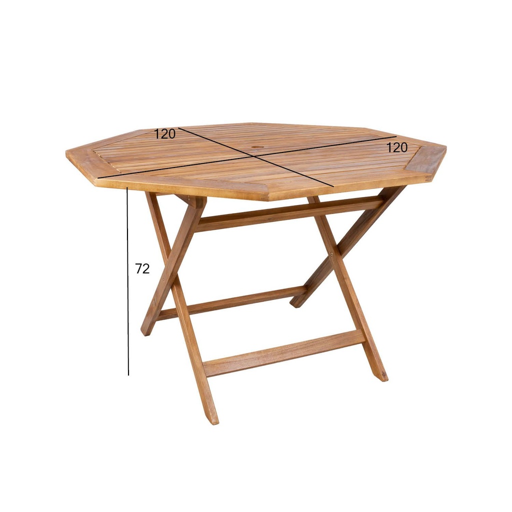 Table FINLAY 120x120xH72cm, acacia