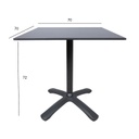 Table BEIDA 70x70xH72cm, brown