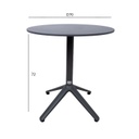 Table BEIDA D70xH72cm, brown