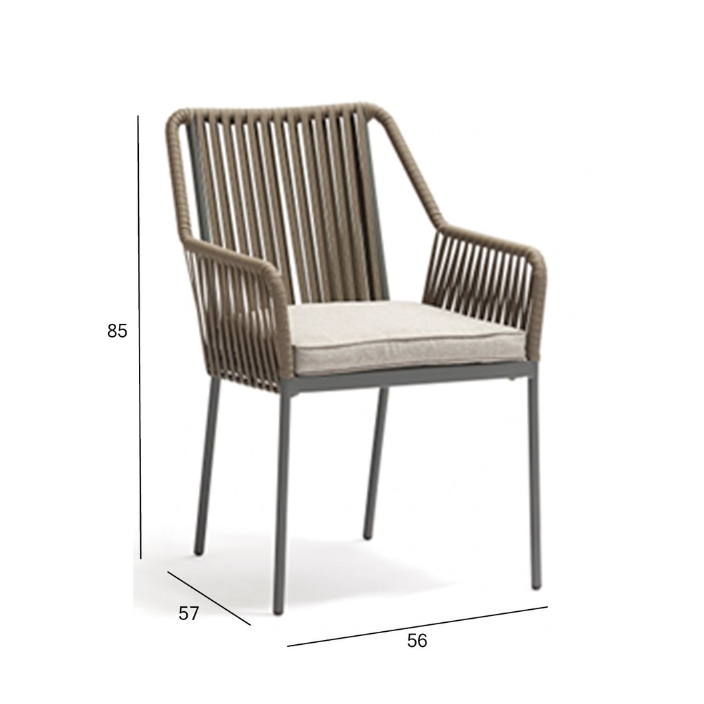 Chair ANDROS grey/taupe