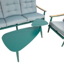 Garden furniture set CAVINE table, sofa and 2 chairs, green