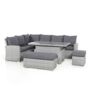 Garden furniture set ASCOT table, corner sofa, 2 ottomans