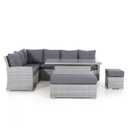 Garden furniture set ASCOT table, corner sofa, 2 ottomans