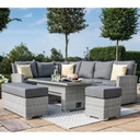 Garden furniture set ASCOT table, corner sofa, 2 ottomans