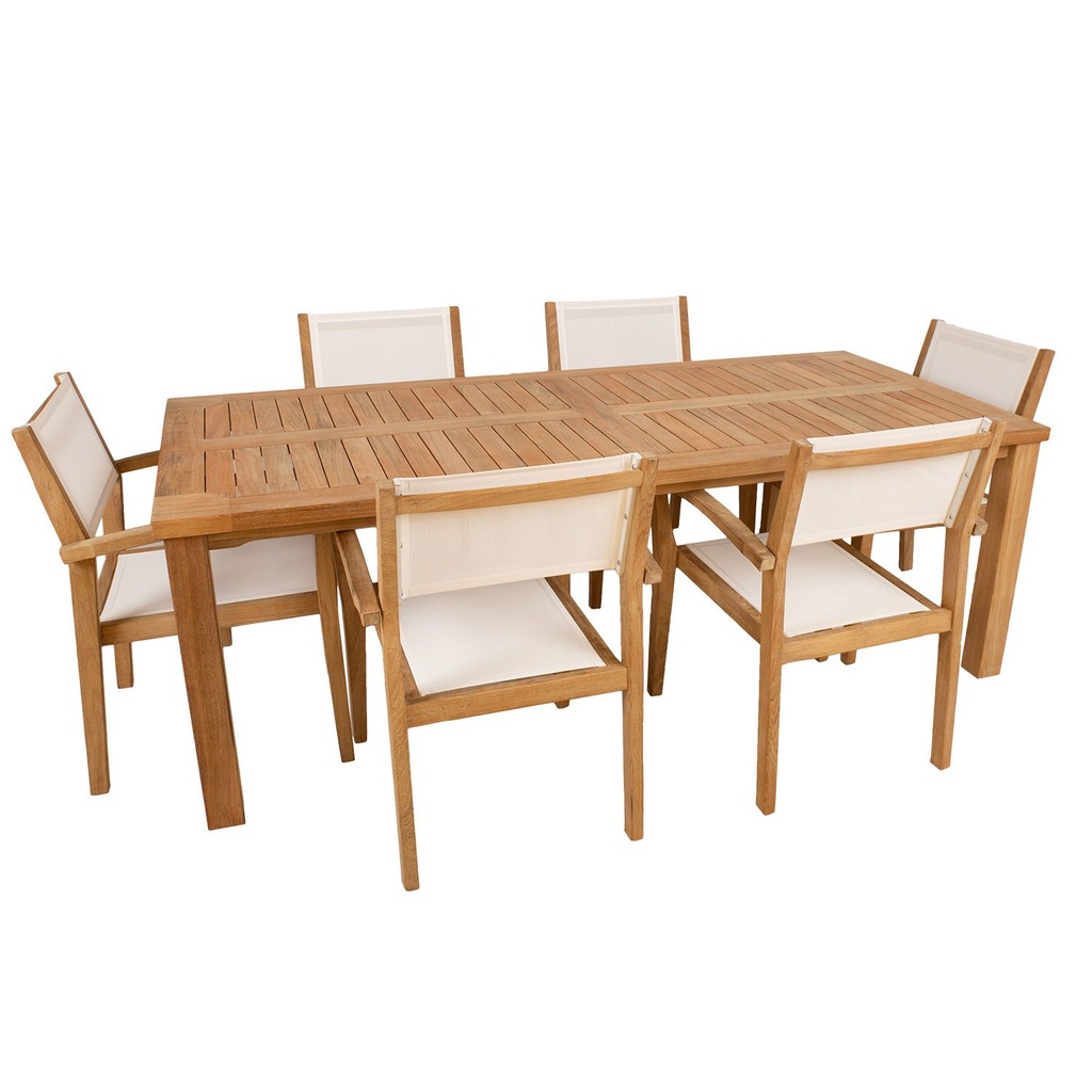 Dining set BALI table, 6 chairs