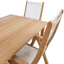 Dining set MALDIVE table, 6 foldable chairs