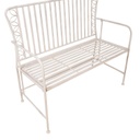 Bench JASMINE 103x50xH93cm, antique white metal