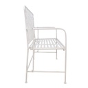 Bench JASMINE 103x50xH93cm, antique white metal
