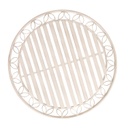 Table JASMINE D70xH75cm, antique white metal