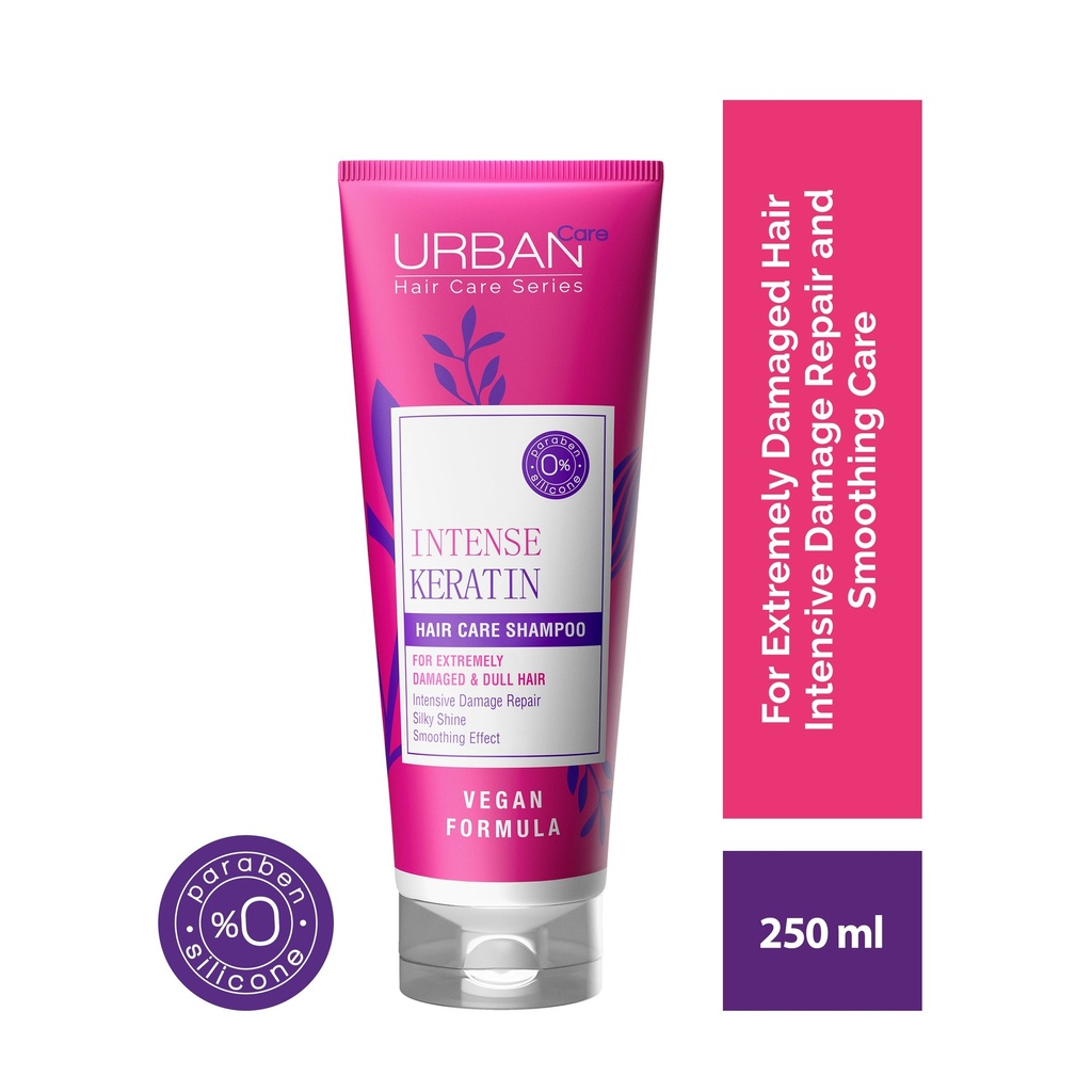 urban care intense &amp; keratin shampoo 250ml