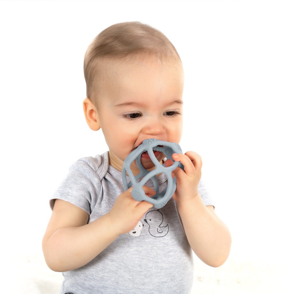 Reer Bite&amp;Play silikoninen pallolelu sininen