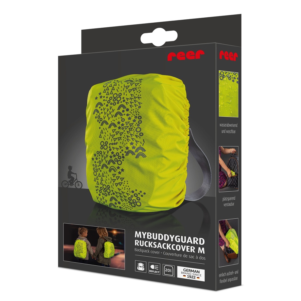 Reer MyBuddyGuard heijastava ja vedenpitävä repunsuoja M