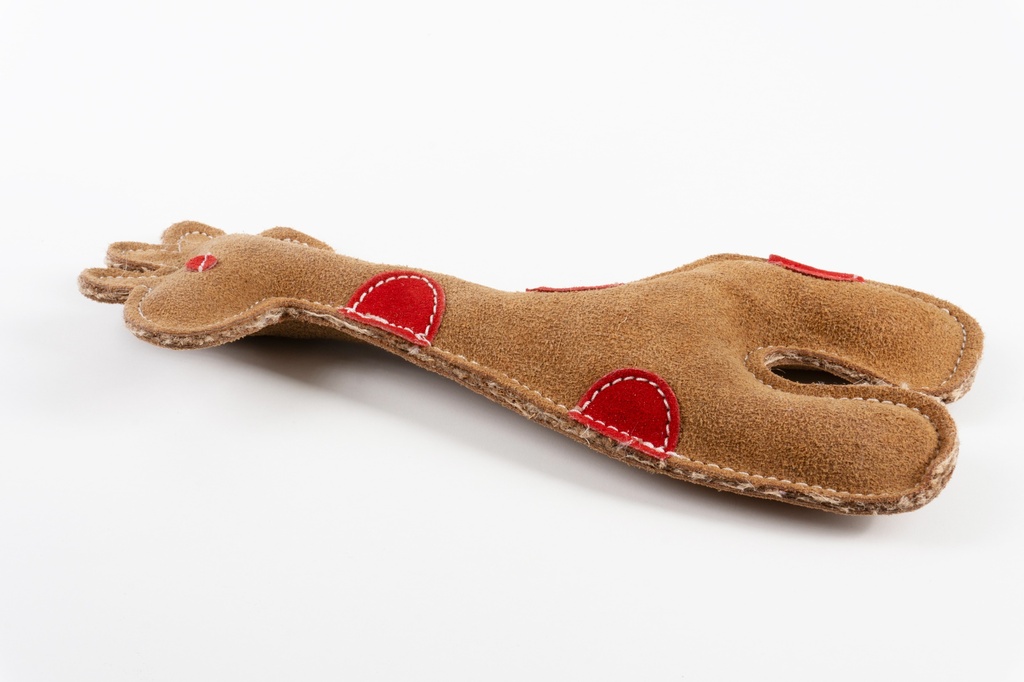 Viksu koiranlelu nahkainen kirahvi 24cm