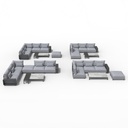 KALEM harmaa puutarhan sohvaryhmä