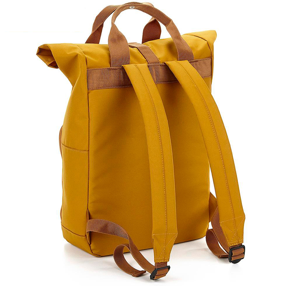 Bagbase Recycled roll-top tietokonereppu 19 l, sinappi