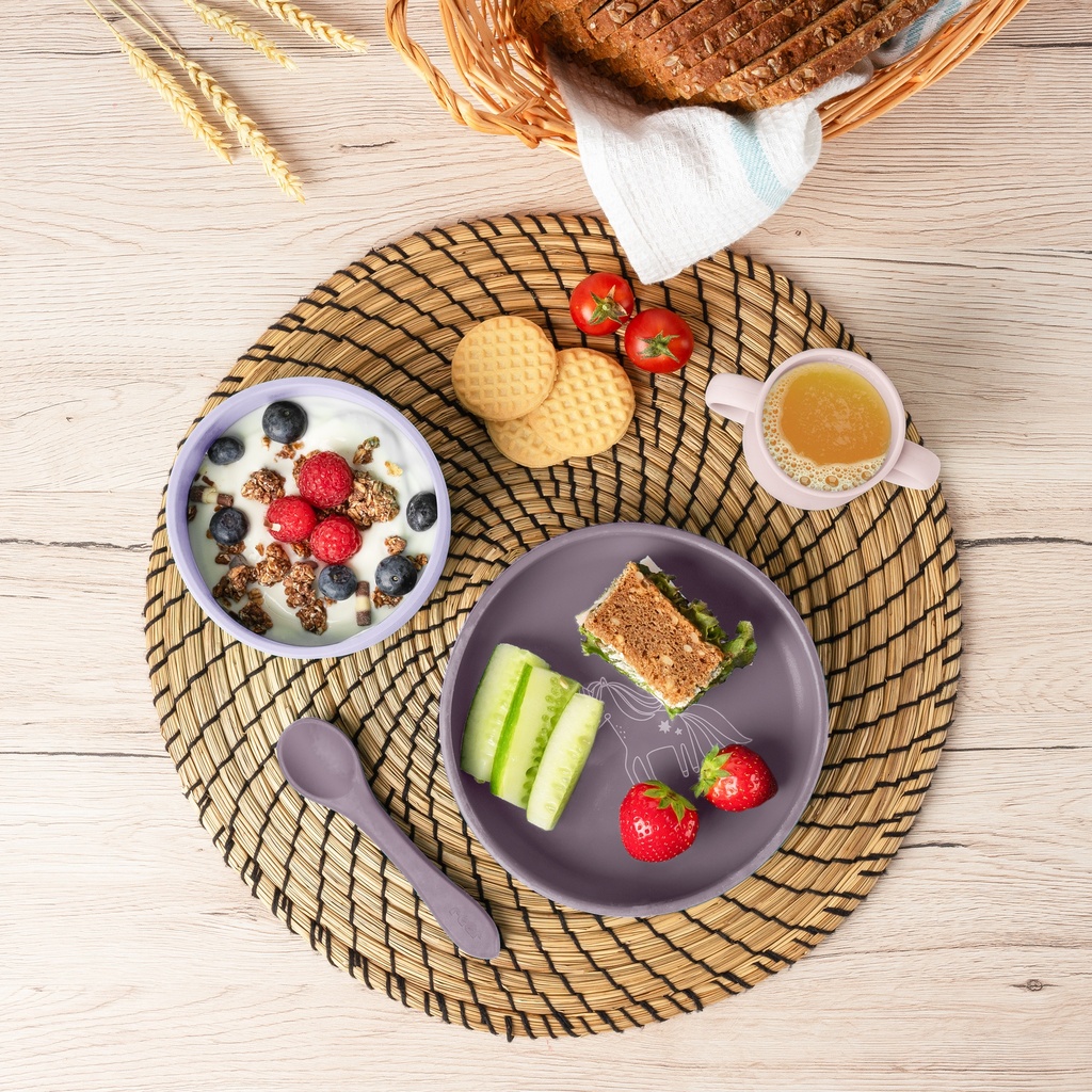 Reer silikoninen astiasto 4-osainen lila