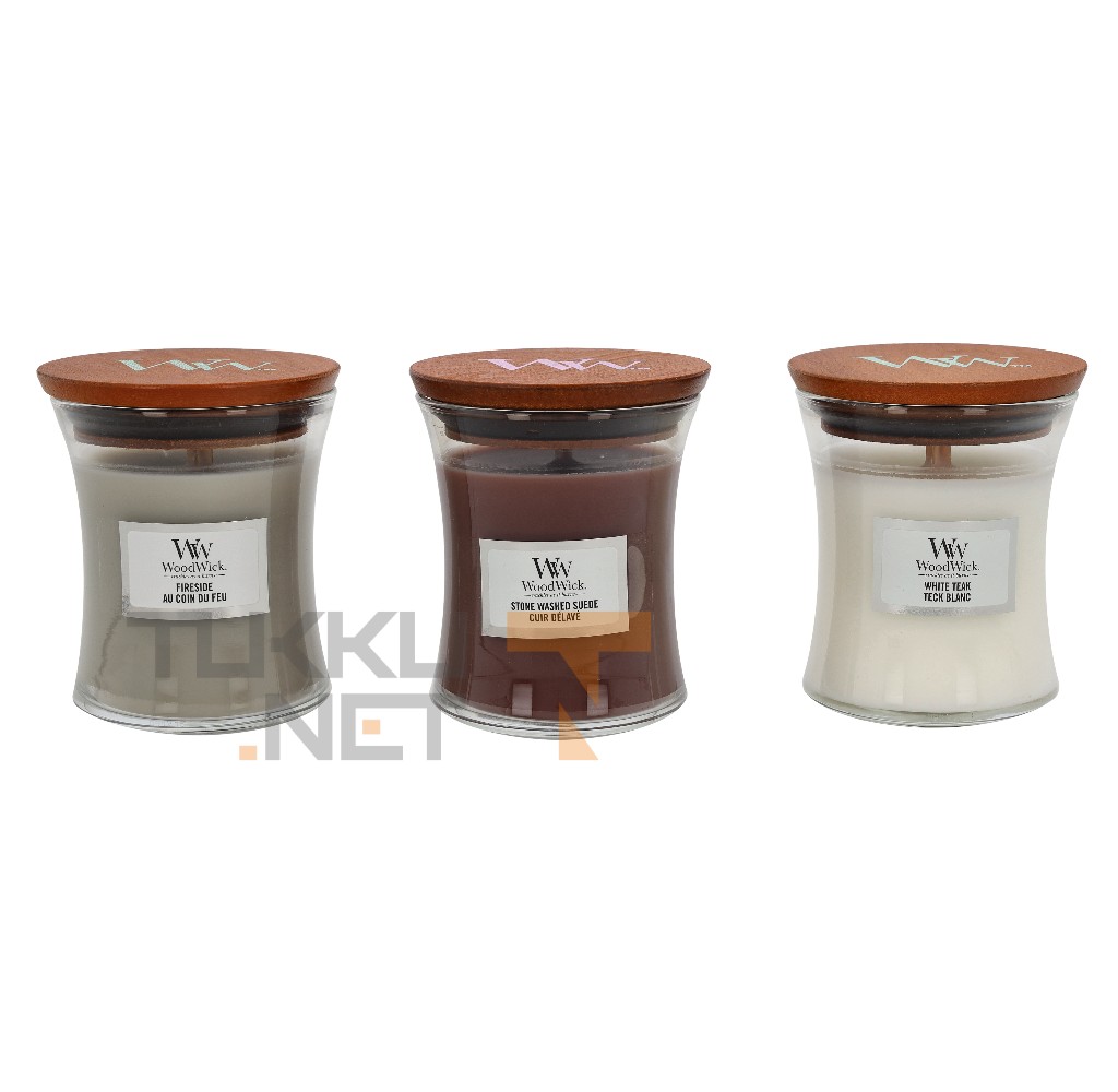 Woodwick 3 Mini Woody Candles Set 3 Piece, 3x85gr - Tuoksukynttilä