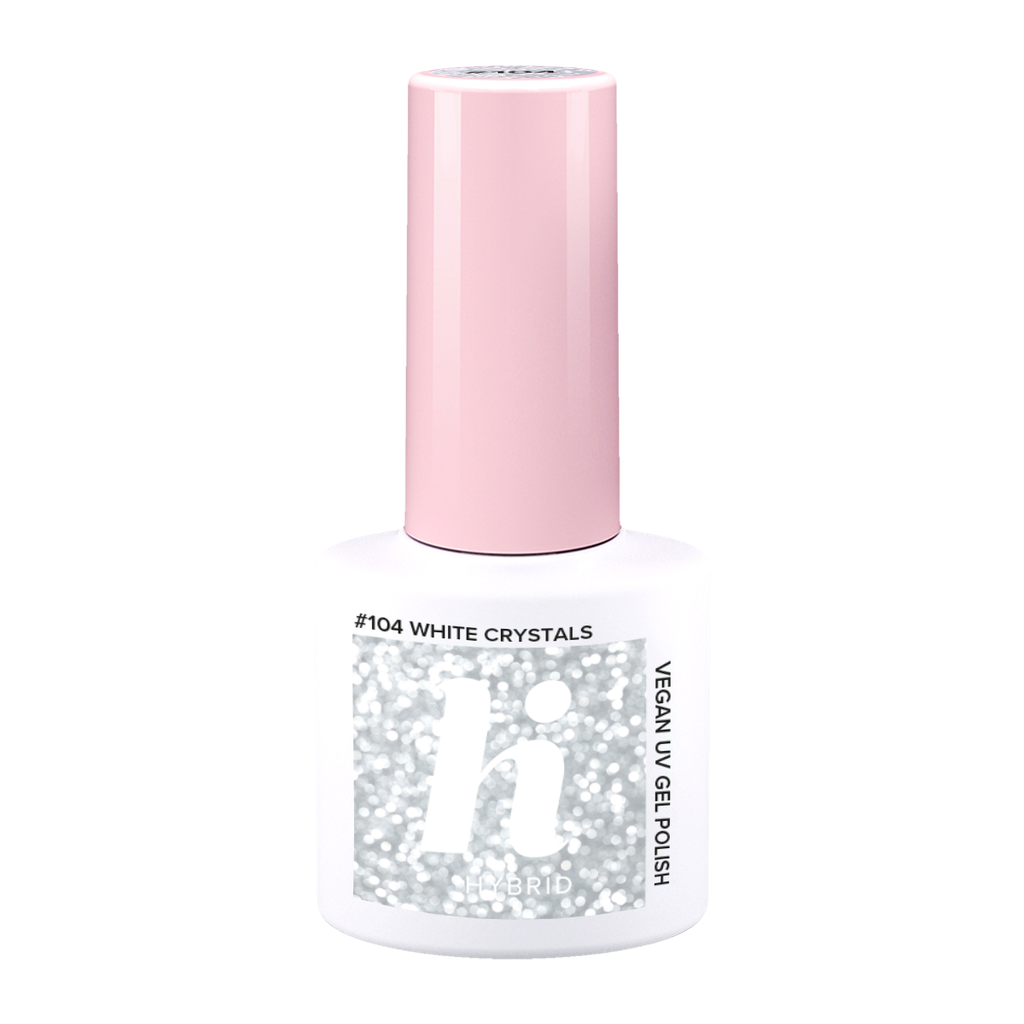 hi hybrid #104 HEMA Free UV Gel Polish White Crystals 5 ml