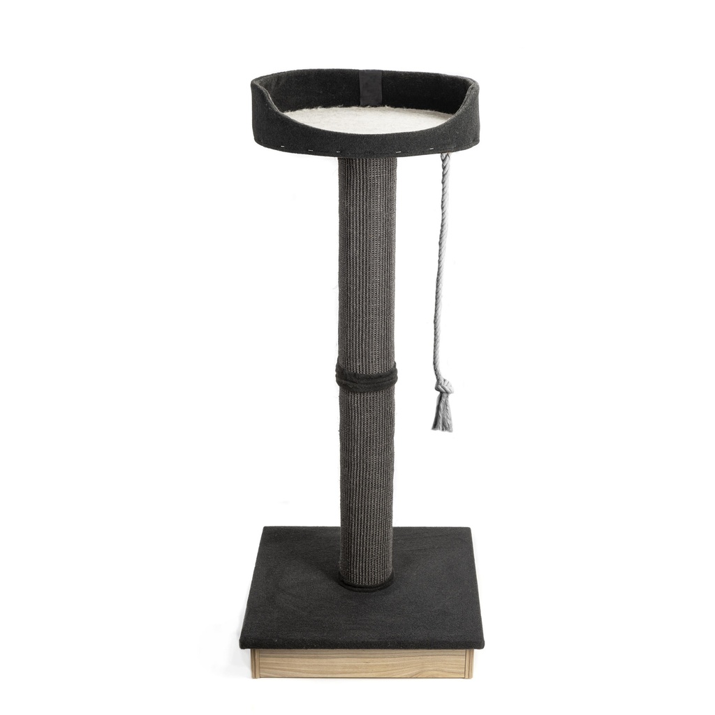 Ecomfy Tower kissan raapimapuu pedillä musta 120cm