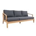 Puutarhasohva MALDIVE 3-istuttava, harmaa