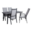 Ruokailuryhmä CASPER puutarhaan, pöytä + 4 tuolia