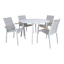 Ruokailuryhmä SAVO puutarhaan, pöytä + 4 tuolia