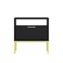 Kocot Austin yöpöytä, musta/kulta