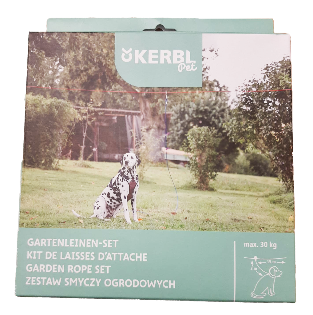 Kerbl koiran juoksuvaijerisetti 15m