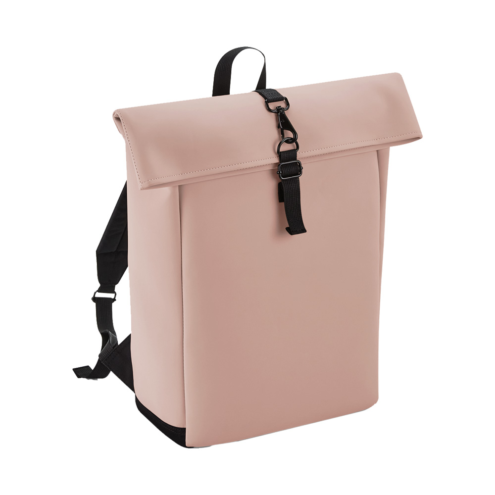Bagbase Matte pu roll-top reppu 15 l, pinkki