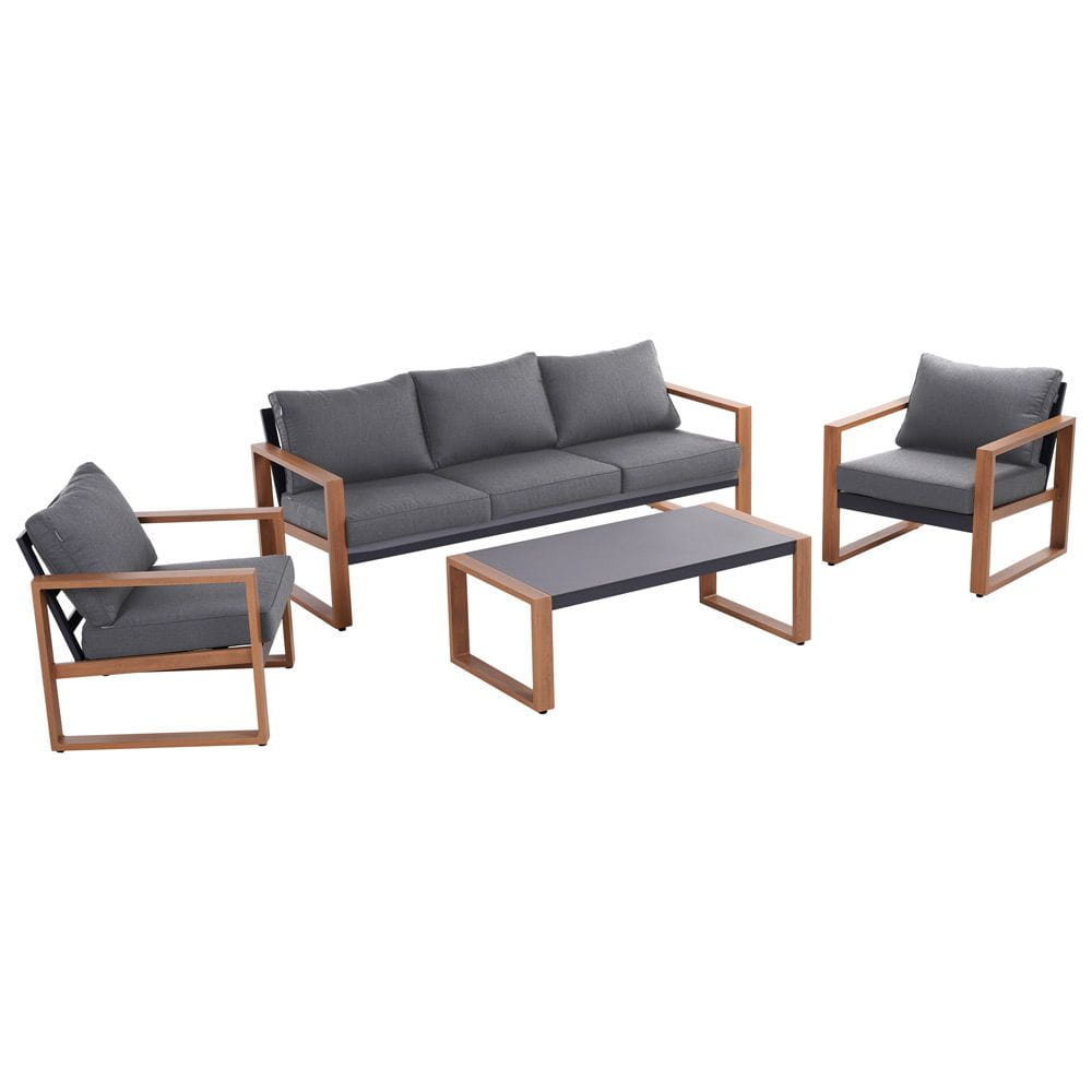 DUISBURG -puutarhakalustesetti 5, alumiinirunko, antrasiitti