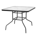 JUPITER puutarhapöytä 90x90 cm, lasikansi
