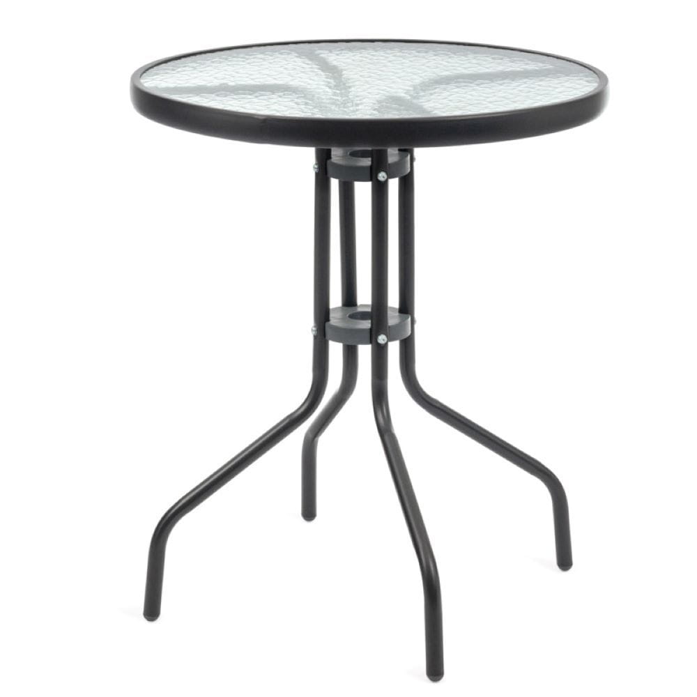 JUPITER puutarhapöytä Ø60 cm, lasikansi