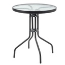 JUPITER puutarhapöytä Ø60 cm, lasikansi