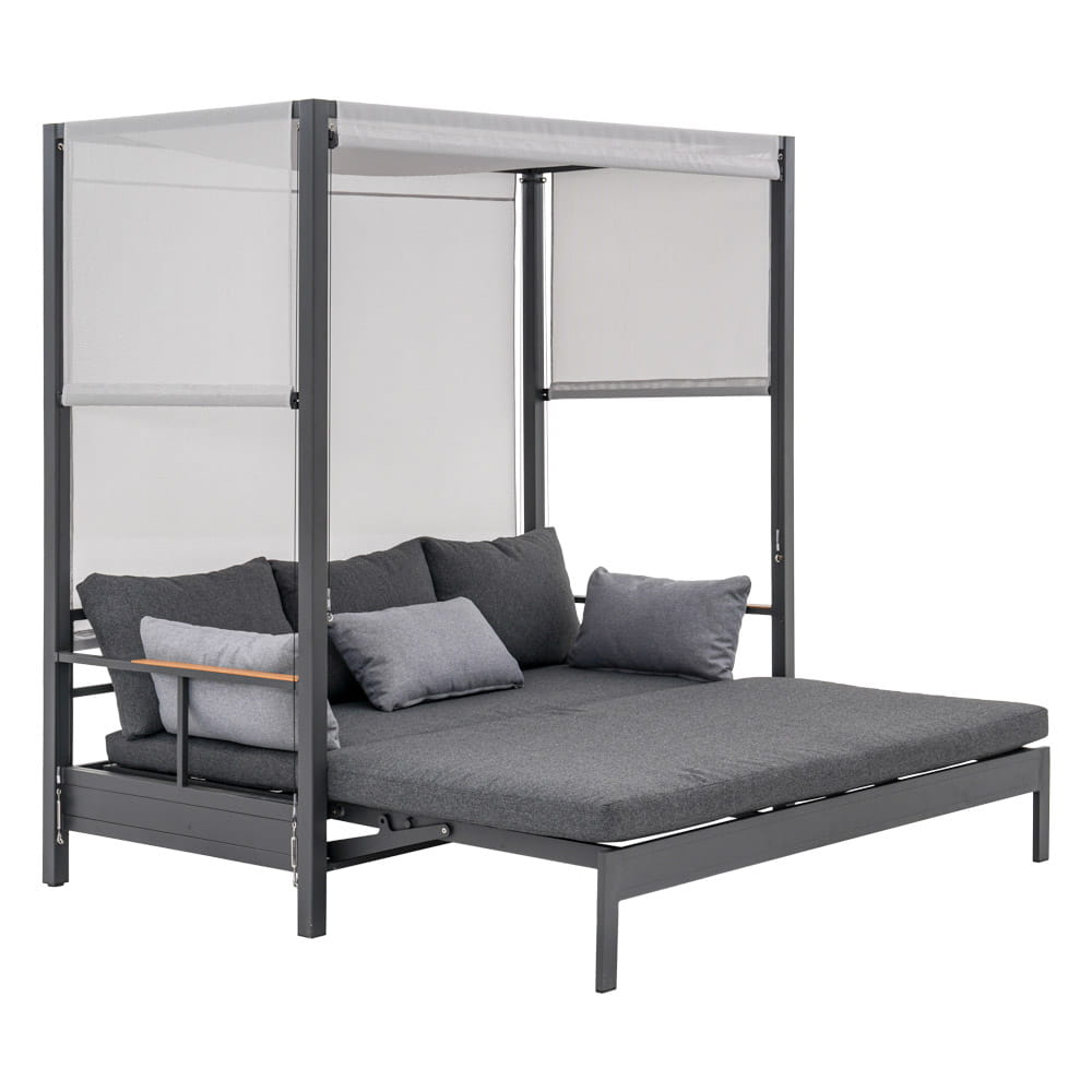 DUISBURG puutarhasänky, alumiinirunko, antrasiitti