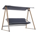 Duisburg puutarhakeinu 3 hengelle, harmaa