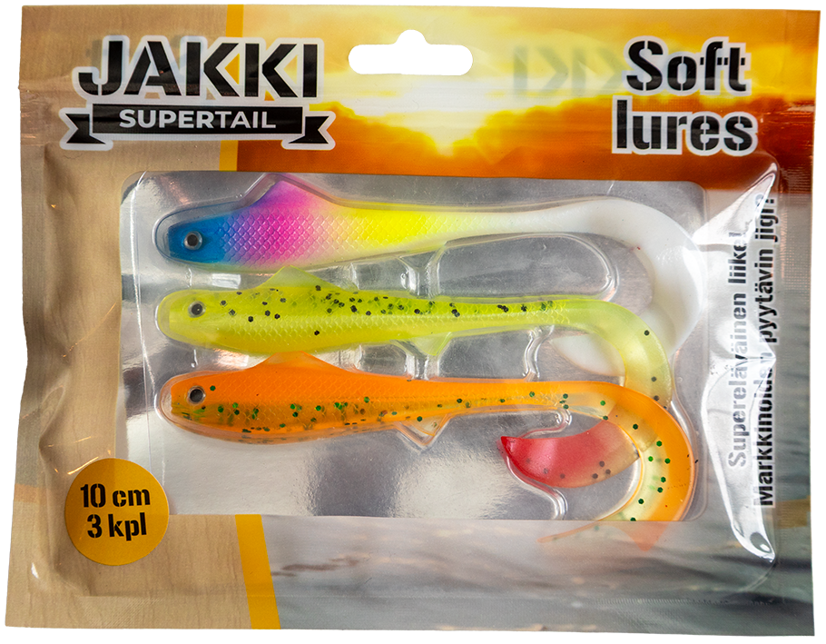Jakki SuperTail 3kpl 10cm poutasään värisetti: 106,107,109
